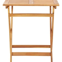 Kokoontaitettava puutarhapöytä 70x70x75 cm akaasiapuu