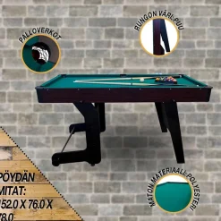 Kokoontaitettava biljardipöytä Blackwood 5'