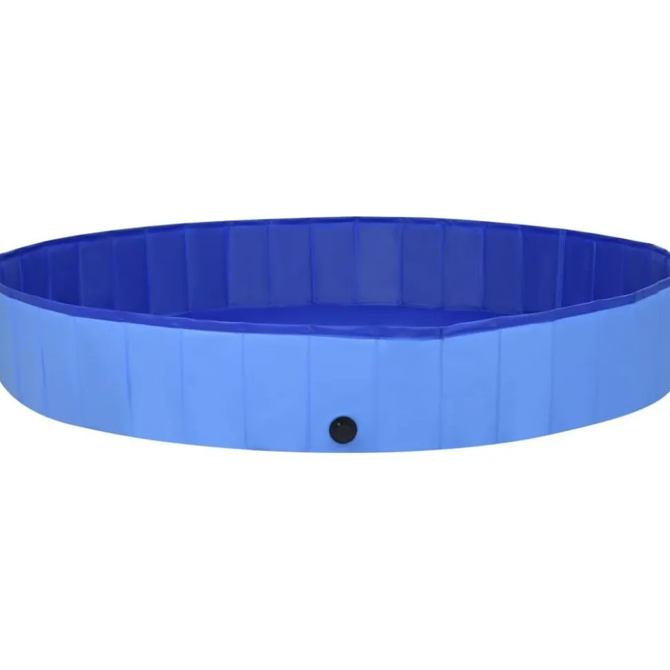 Kokoontaitettava koiran uima-allas sininen 200x30 cm PVC