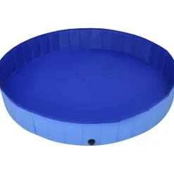 Kokoontaitettava koiran uima-allas sininen 200x30 cm PVC