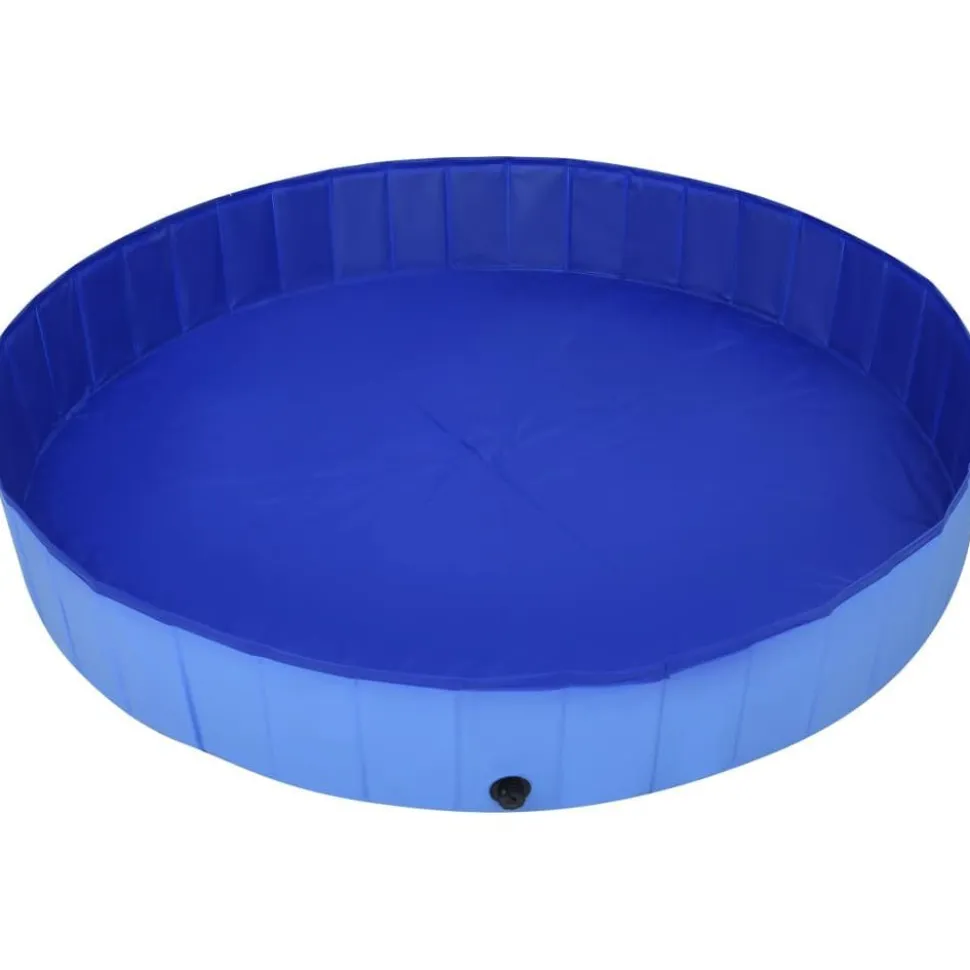 Kokoontaitettava koiran uima-allas sininen 200x30 cm PVC