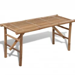 Kokoontaitettava puutarhapenkki 118 cm bambu