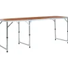 Kokoontaitettava retkipöytä alumiini 180x60 cm
