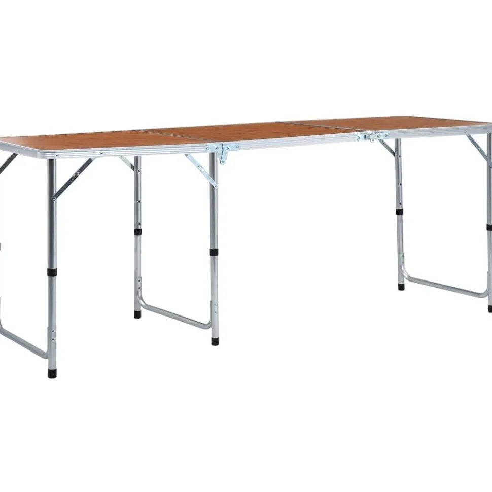 Kokoontaitettava retkipöytä alumiini 180x60 cm