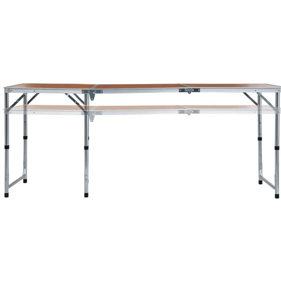 Kokoontaitettava retkipöytä alumiini 180x60 cm
