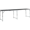 Kokoontaitettava retkipöytä harmaa alumiini 240x60 cm
