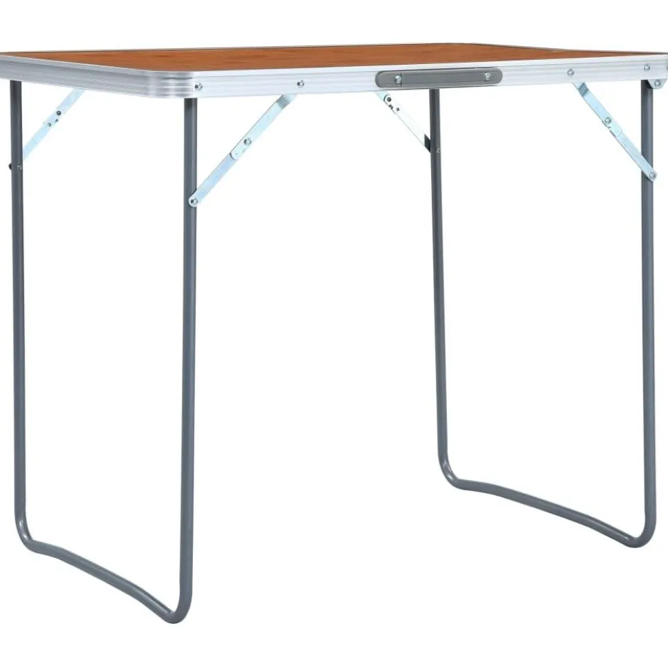 Kokoontaitettava retkipöytä metallirungolla 80x60 cm