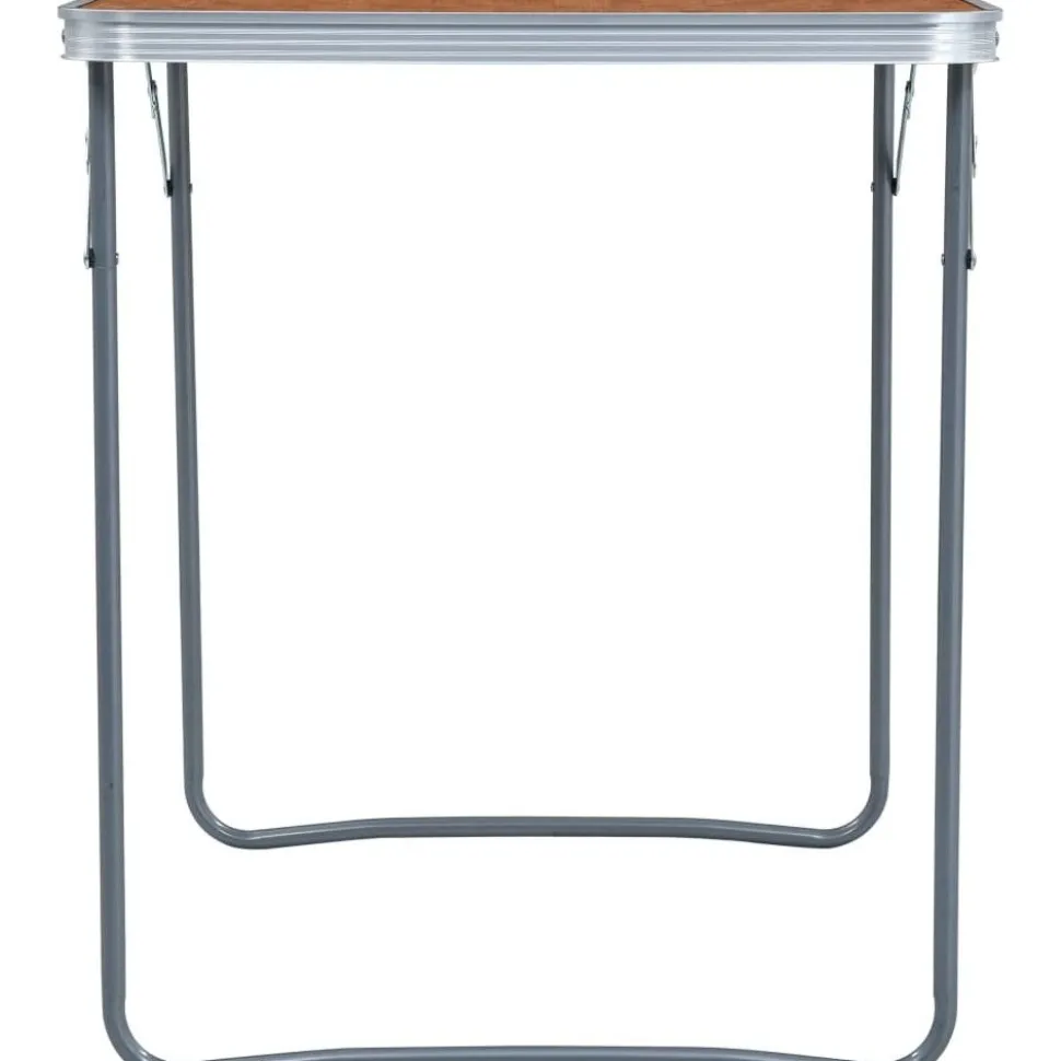 Kokoontaitettava retkipöytä metallirungolla 80x60 cm