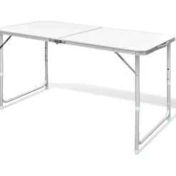 Kokoontaitettava retkipöytä 120 x 60 cm alumiini