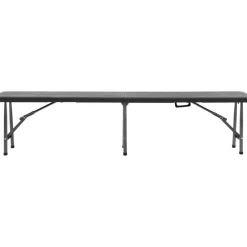 Kokoontaitettavat puutarhapenkit 2 kpl 180 cm hdpe musta