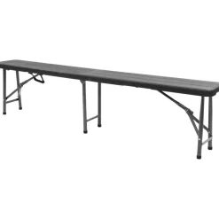 Kokoontaitettavat puutarhapenkit 2 kpl 180 cm hdpe musta