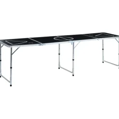 Kokoontaittuva beer pong -pöytä 240 cm musta