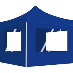 Kokoontaittuva juhlateltta seinillä alumiini 2x2 m sininen