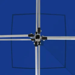 Kokoontaittuva juhlateltta seinillä alumiini 2x2 m sininen