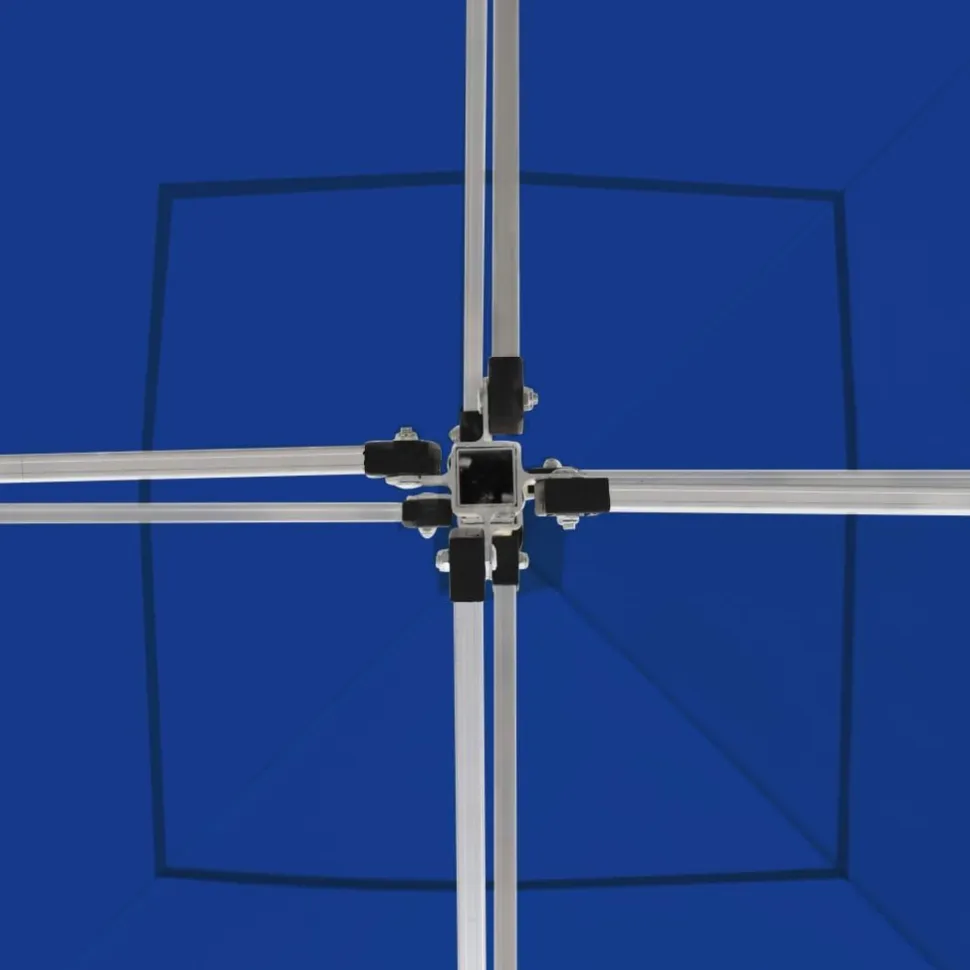 Kokoontaittuva juhlateltta seinillä alumiini 2x2 m sininen