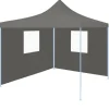 Kokoontaittuva pop-up juhlateltta 2 seinällä 3x3m antrasiitti
