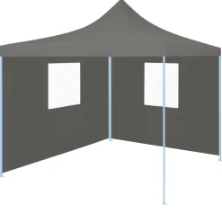 Kokoontaittuva pop-up juhlateltta 2 seinällä 3x3m antrasiitti