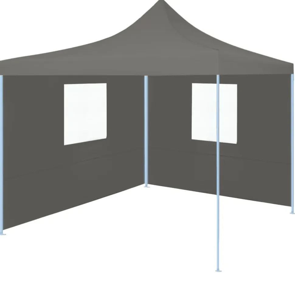 Kokoontaittuva pop-up juhlateltta 2 seinällä 3x3m antrasiitti