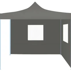 Kokoontaittuva pop-up juhlateltta 2 seinällä 3x3m antrasiitti