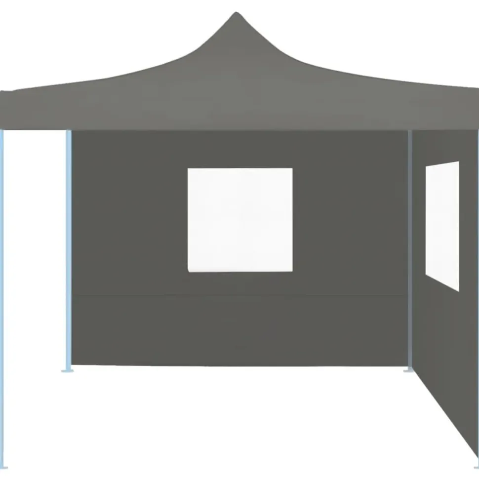 Kokoontaittuva pop-up juhlateltta 2 seinällä 3x3m antrasiitti