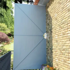 Kokoontaittuva terassin sivumarkiisi harmaa 400x200 cm