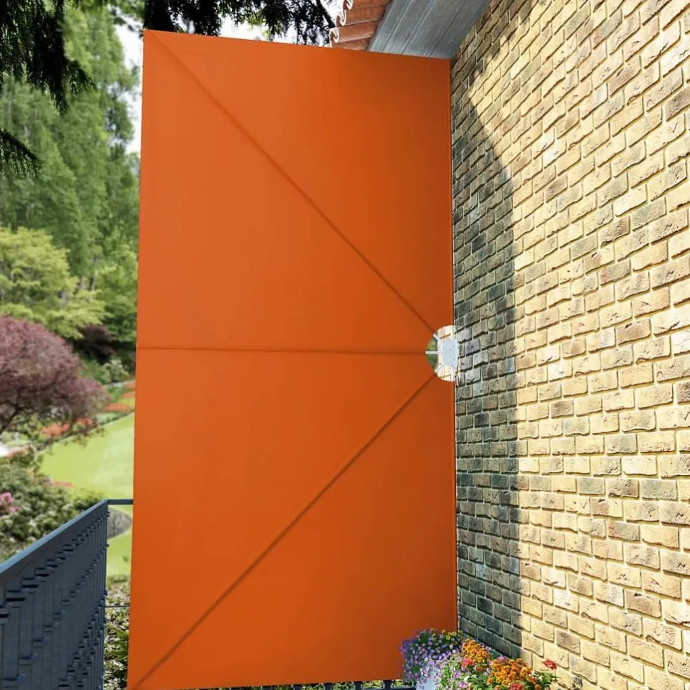 Kokoontaittuva terassin sivumarkiisi terrakotta 400x200 cm