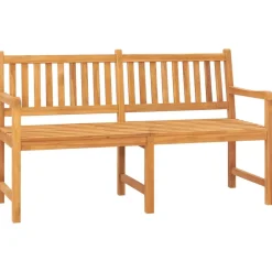Kolmenistuttava puutarhapenkki pöydällä 150 cm, tiikkipuu