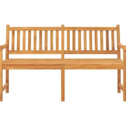 Kolmenistuttava puutarhapenkki pöydällä 150 cm, tiikkipuu