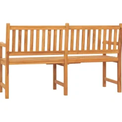 Kolmenistuttava puutarhapenkki pöydällä 150 cm, tiikkipuu
