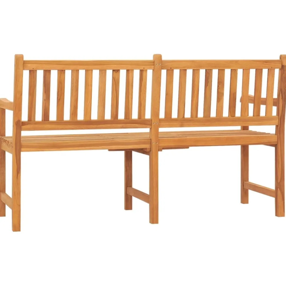 Kolmenistuttava puutarhapenkki pöydällä 150 cm, tiikkipuu