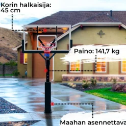 Koripalloteline ProSport In-Ground Pro 2,3-3,05 m