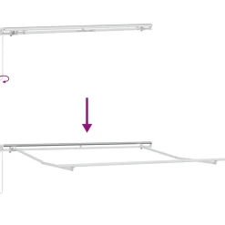 Käsin kelattava markiisi antrasiitti/valkoinen 300x250 cm (16038)