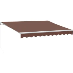 Käsin kelattava markiisi ruskea 300x250 cm (15633)