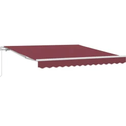 Käsin kelattava markiisi viininpunainen 300x250 cm (15228)