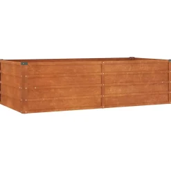 Kukkalaatikko korotettu, ruoste, Corten teräs, eri kokoja (13585)