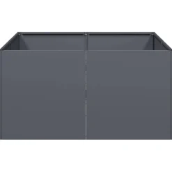 Kukkalaatikko antrasiitti 80x80x40 cm kylmävalssattu teräs (60740)