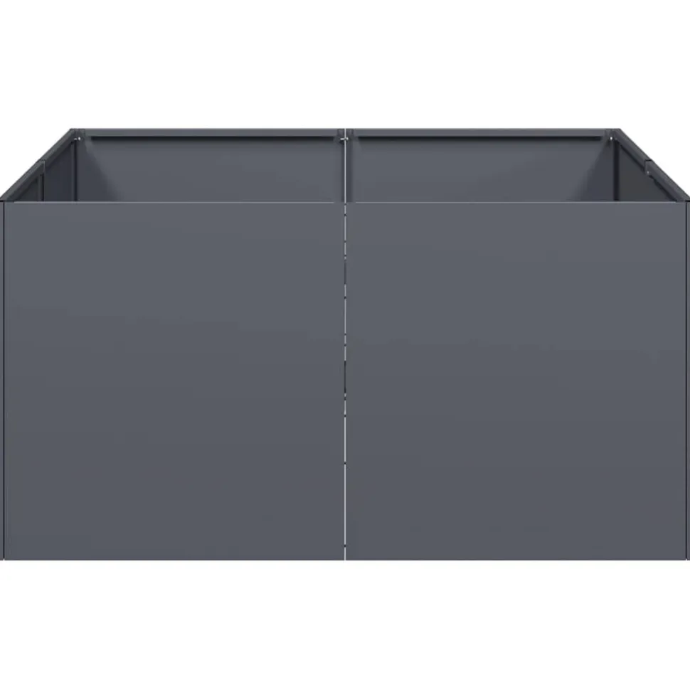 Kukkalaatikko antrasiitti 80x80x40 cm kylmävalssattu teräs (60740)