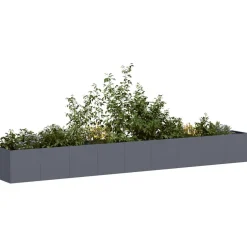 Kukkalaatikko antrasiitti 360x40x40 cm kylmävalssattu teräs (60698)