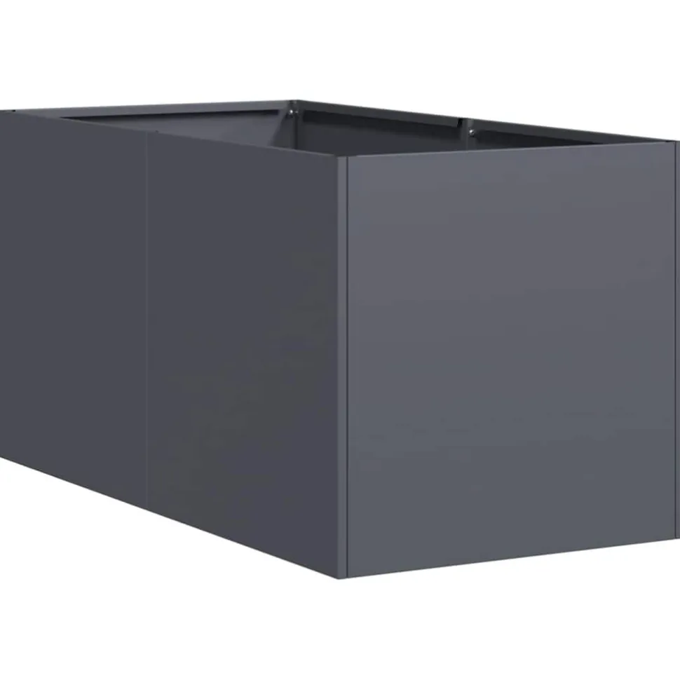 Kukkalaatikko antrasiitti 40x80x40 cm kylmävalssattu teräs (60733)