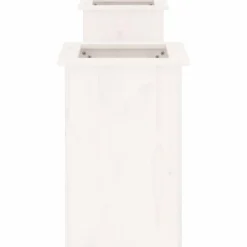 Kukkalaatikkopenkki valkoinen 184,5x39,5x56,5 cm, mänty