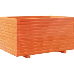 Kukkalaatikko puutarhaan vahanruskea 90x60x49,5 cm täysi mänty (47385)