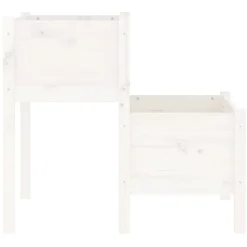 Kukkalaatikko valkoinen 84,5x84x75 cm, mänty