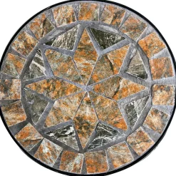 Kukkapöytä Home4You MOSAIC Ø25xK30 cm, musta