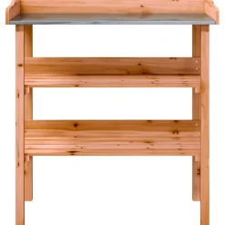 Kukkapöytä hyllyillä ruskea 78x38x82,5 cm täysi kuusi (56353)