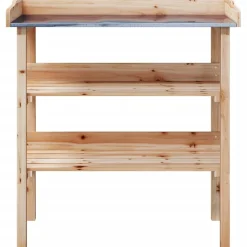 Kukkapöytä hyllyillä 78x38x82,5 cm, kuusi