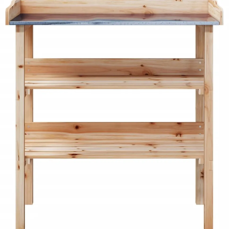 Kukkapöytä hyllyillä 78x38x82,5 cm, kuusi