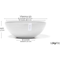 Kukkaruukku Ecopots Vienna, eri kokoja ja värejä