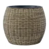 Kukkaruukku Home4You Wicker ø48x40cm, vaaleanruskea