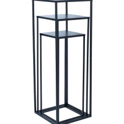 Kukkateline Home4You DEIA CHI L 25x25xK70 cm, musta