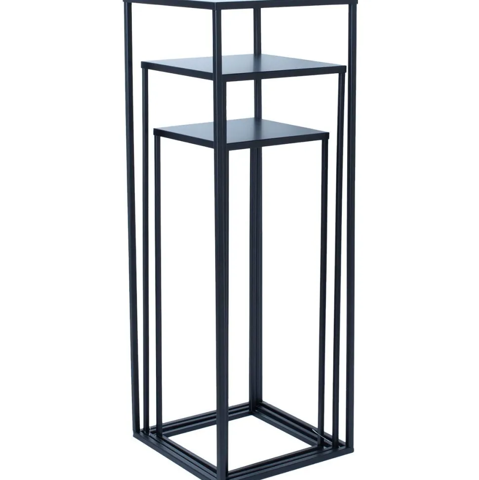 Kukkateline Home4You DEIA CHI L 25x25xK70 cm, musta